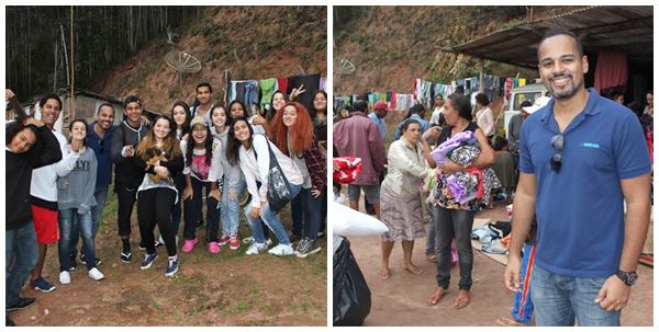 Igreja de Vitoria doa roupas de frio para familias em Marechal Floriano 02