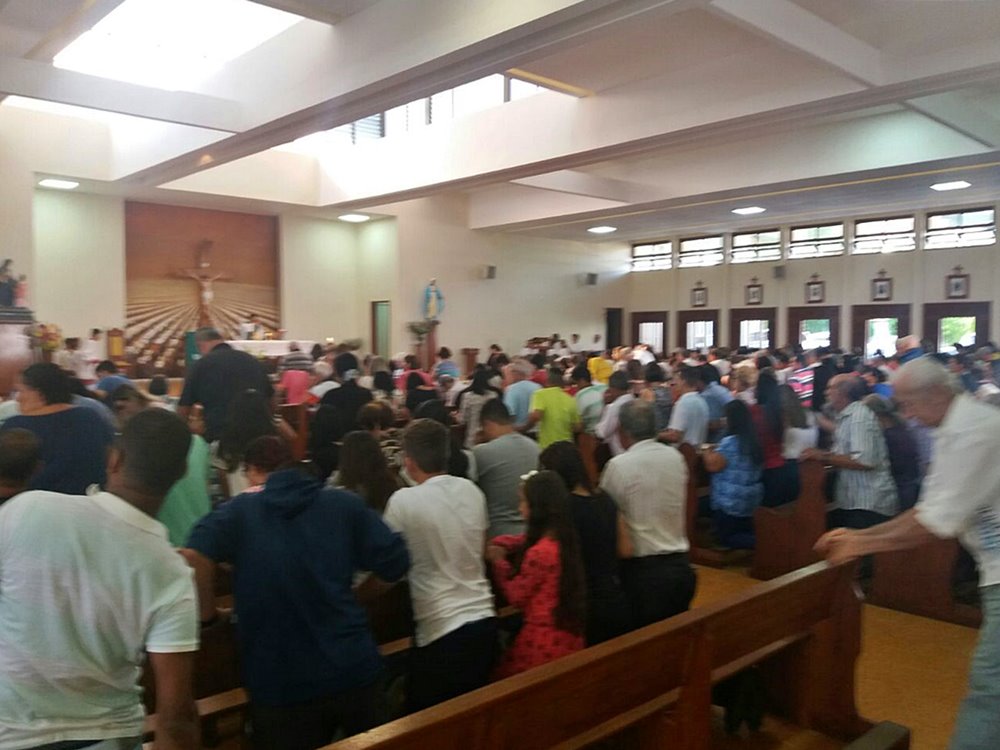 Setecentos catolicos na missa deste domingo 11 em Marechal Floriano