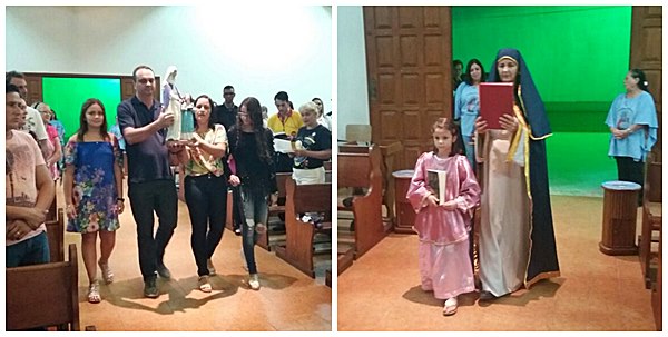 Catolicos comemoram aniversario da paroquia de Marechal Floriano e o Dia da Agua