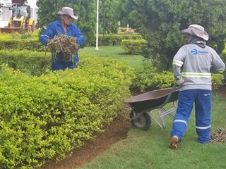 Bracais municipais fazem limpezas em terrenos federais em Marechal Floriano 2