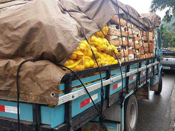 Paralisacao impede entregas no Ceasa e produtos sao doados em Marechal Floriano 2
