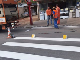 Faixas de pedestres para dar mais segurança em Marechal Floriano 2