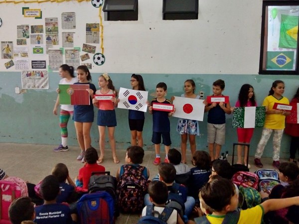 Projeto Copa na Escola na EMEF Elisiario Ferreira Filho em Marechal Floriano 2