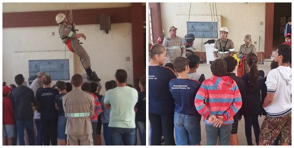 Bombeiros recebem alunos de escola publica de Marechal Floriano na Semana de Prevencao 3