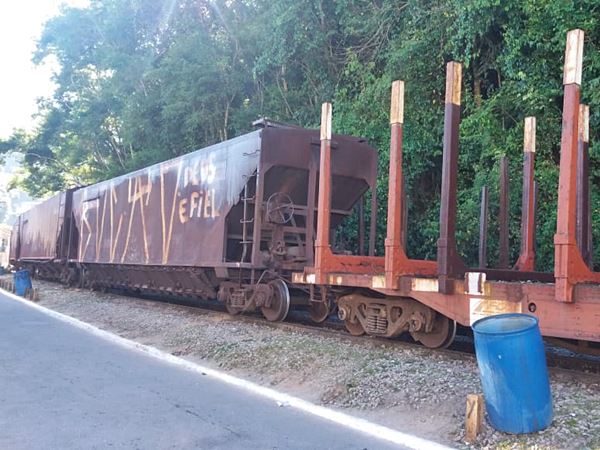 Vinte vagoes ferroviarios saem de Vitoria para Cachoeiro do Itapemirim 2