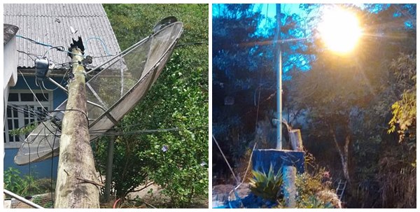 Substituído poste de madeira de energia elétrica que desabou sobre casa em Marechal Floriano