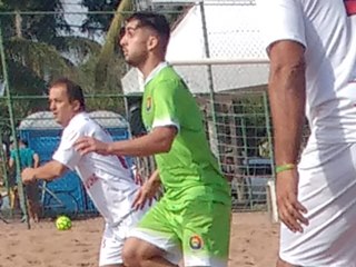 Time de futebol de areia de Marechal Floriano vence na segunda rodada do Campeonato Estadual a equipe de Viana