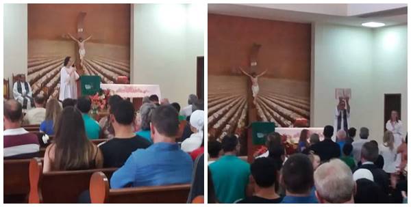 Celebracao do ultimo domingo do Mes da Biblia em Marechal Floriano