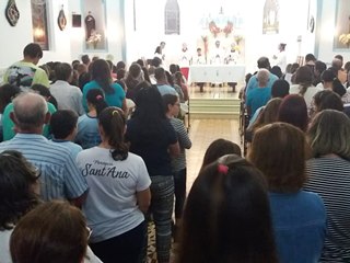 Comunidade de Bom Jesus lota igreja na missa da Novena de Nossa Senhora Aparecida 3