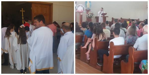 Missa celebrada na Matriz Catolica de Marechal Floriano lembra Nossa Senhora Aparecida 03jpg