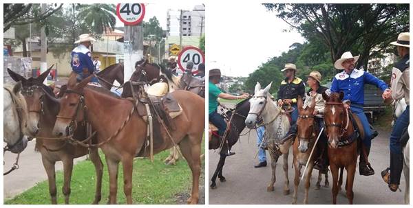Cavaleiros de Domingos Martins enchem estacionamento em Marechal Floriano 02