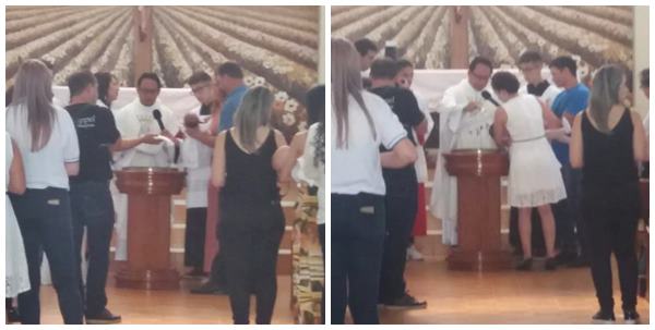 Missa com a cerimonia do Batismo em Marechal Floriano no Dia Mundial dos Pobres 02