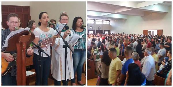 Multidao catolica na celebracao da primeira comunhao em Marechal Floriano 04
