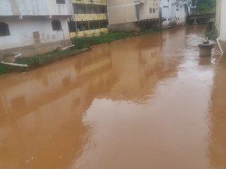 Chuva forte elevou ainda mais o nível do Braço Sul em Marechal Floriano