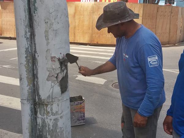 Poste na praca e reparado por profissionais de empreiteiras em Marechal Floriano 2