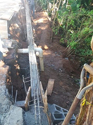 Reconstrução do muro de segurança de estrada antiga concluída em Marechal Floriano