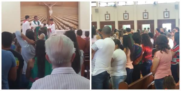 Criancas que estudarao em Marechal Floriano sao abencoadas durante celebracao 02