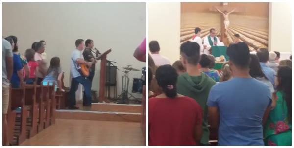 Criancas que estudarao em Marechal Floriano sao abencoadas durante celebracao 03