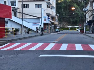 Faixas de pedestres promovem a segurança nas vias do centro de Marechal Floriano