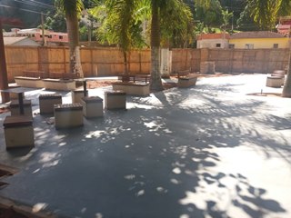 Adiantamento das obras na Pra&ccedil;a de Santa Rita em Marechal Floriano