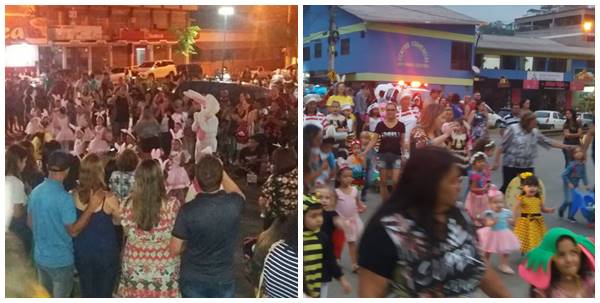 Coelhos gigantes fazem a festa da Pascoa na noite de sabado 20 02