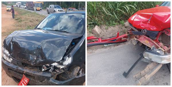 Colisao envolvendo cinco carros na Rodovia BR262 em Marechal Floriano 02