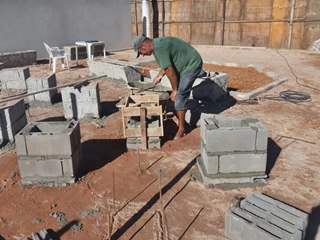 Obras da Praça Santa Rita em Marechal Floriano em fase final