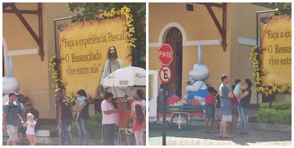 Ornamentacoes da Pascoa Magica de Marechal Floriano e elogiada por visitantes e moradores 02