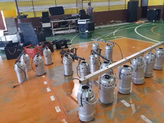 Preparativos para a peça teatral Paixão Morte e Ressurreição de Cristo em Marechal Floriano