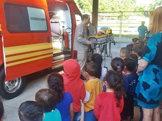 Alunos de escola infantil visitam a sede do Corpo de Bombeiros em Marechal Floriano 4