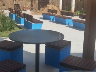 Reforma da Pra&ccedil;a Santa Rita em Marechal Floriano dever&aacute; ser conclu&iacute;da na pr&oacute;xima semana