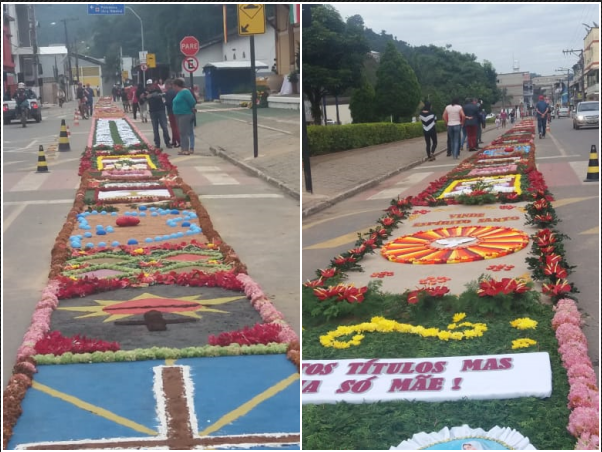 Tapete com 550 metros de comprimento é atração religiosa de Corpus Christi em Marechal Floriano4