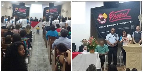 Trabalho contra o uso de drogas da Policia Militar e prestigiado por moradores de Marechal Floriano 02