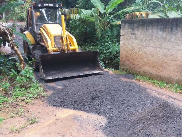 Estrada da esta&ccedil;&atilde;o de tratamento de esgotos ETE de Marechal Floriano &eacute; reformada3