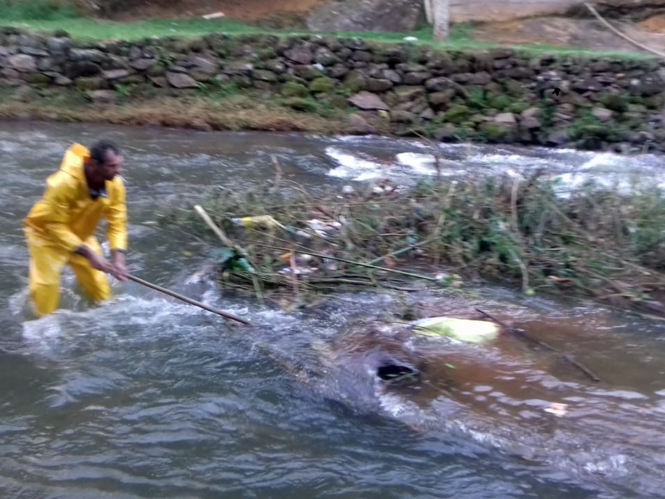 Iniciada a limpeza das ilhotas do leito do Rio Bra&ccedil;o Sul em Marechal Floriano2