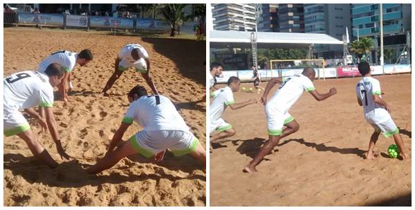 Time de futebol de areia Marechal Floriano na semifinal 02