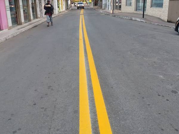 Novas pinturas nos pisos das ruas em Marechal Floriano 02