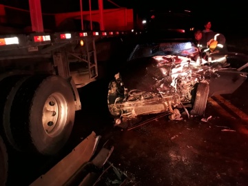 Outro acidente em menos de 24 horas na pista molhada da BR 262 em Marechal Floriano