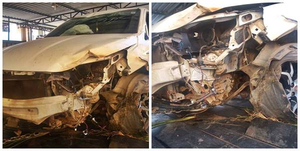 Dois acidentes na BR262 destroem moto e carro e deixam motociclista ferido02