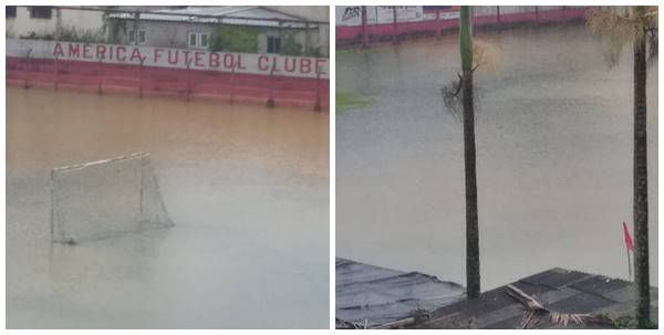 Rio Jucu transborda e invade ruas em Marechal Floriano 02