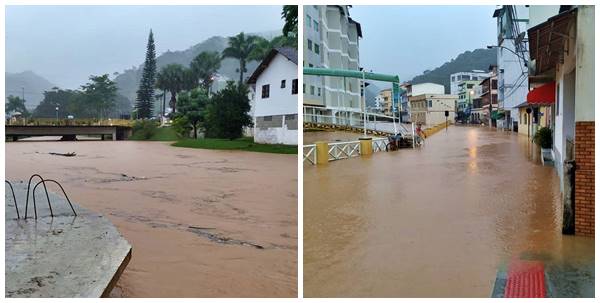 Rio Jucu transborda e invade ruas em Marechal Floriano 03