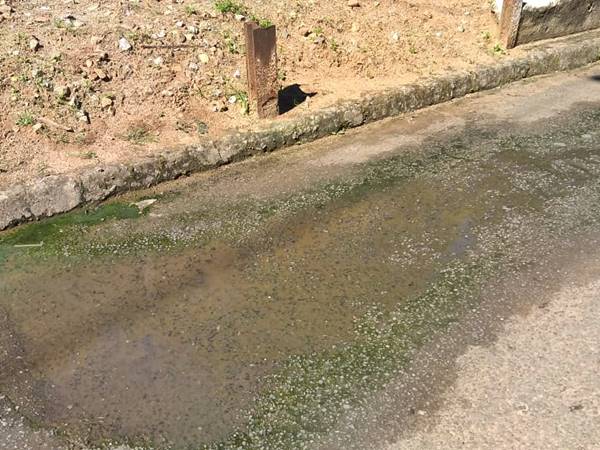 Vazamento em sistema de esgotos sanitario no Bairro Poco Fundo em Marechal Floriano 02
