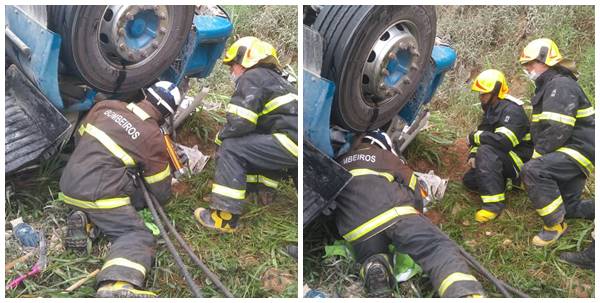 Acidente fatal envolvendo caminhao em Afonso Claudio