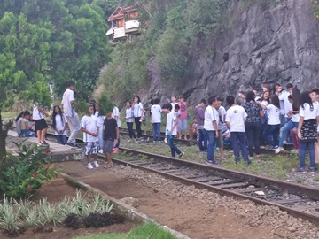 Alunos conhecem a antiga esta&ccedil;&atilde;o ferrovi&aacute;ria em Marechal Floriano e a hist&oacute;ria da ferrovia