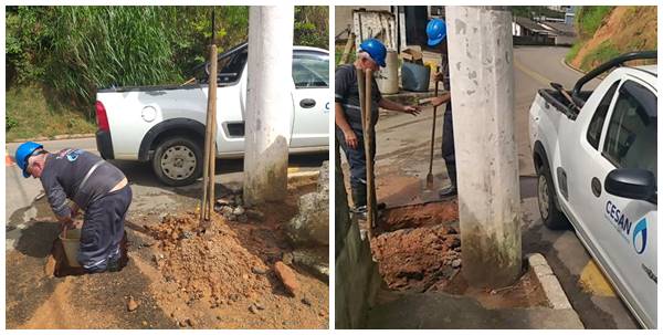 Rompimento na rede de agua tratada provoca reducao no abastecimento em Marechal Floriano 02