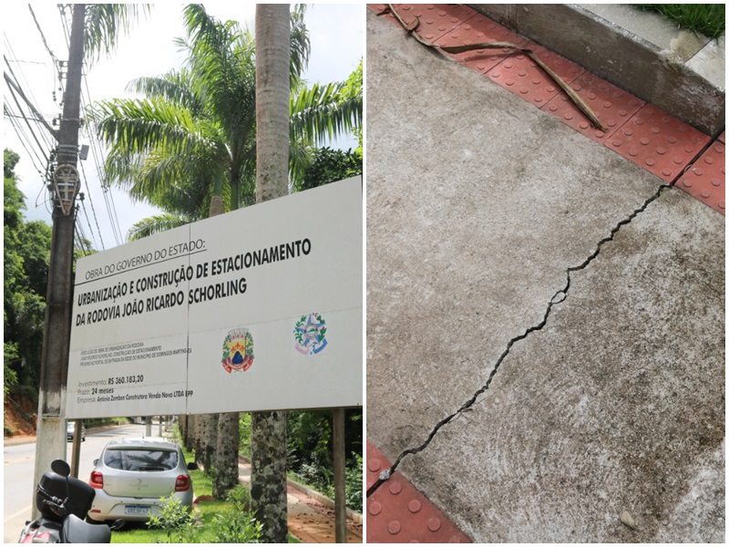 Calçamento de mais de R 350 mil desmorona em Domingos Martins 2