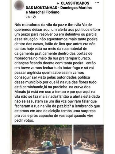 Morador se revolta com atraso em obra e chama politicos de capachos 05