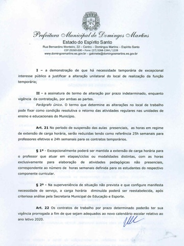Professores questionam redução da extensão de carga horária de trabalho