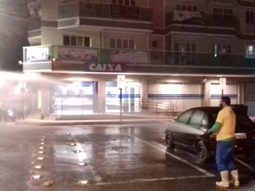 Água com cloro para a limpeza de Marechal Floriano e para evitar contrações das doenças atuais