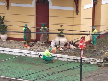 Chuva forte nesta manhã aumenta correnteza do Córrego Batatal em Marechal Floriano